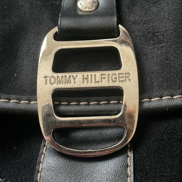 Vintage y2k Tommy Hilfiger purse black small handbag 2000s suede - Picture 2 of 10